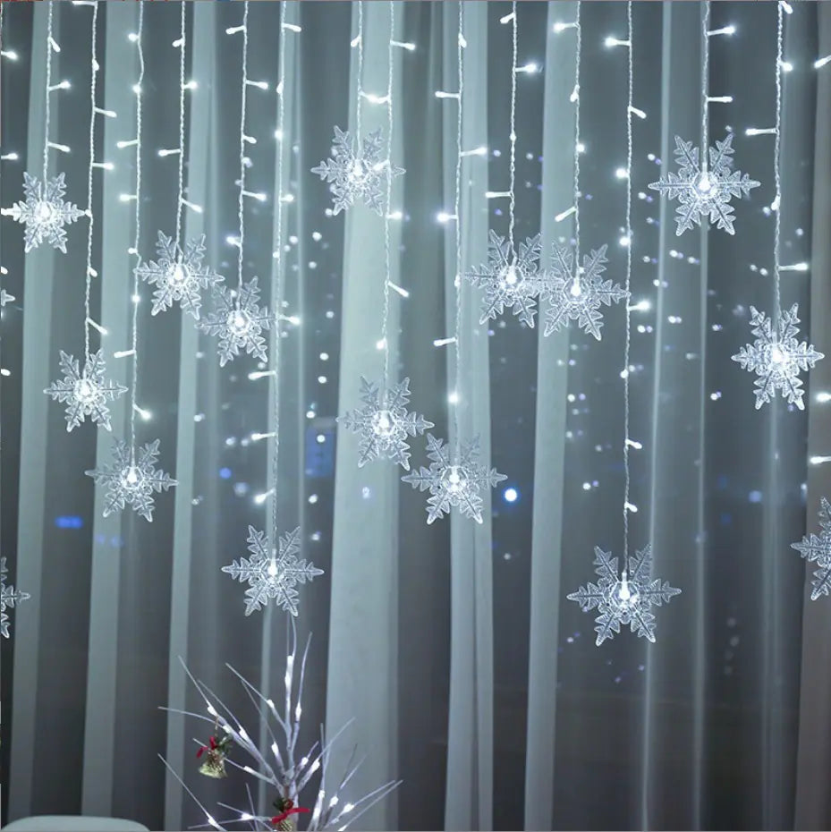 Snowflake Curtain Lights