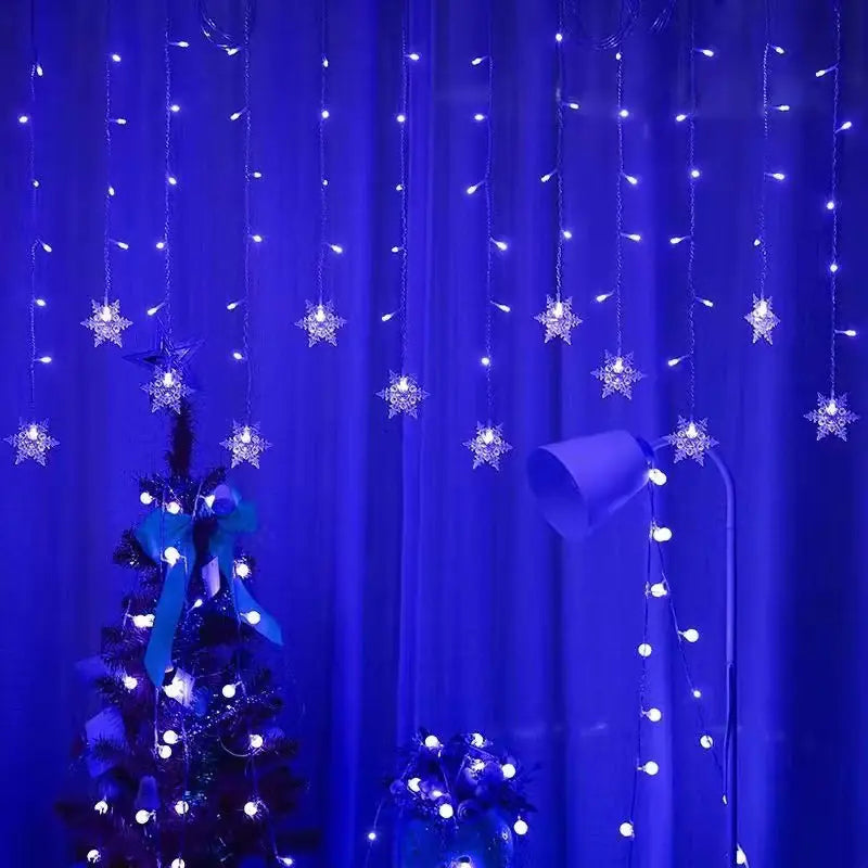 Snowflake Curtain Lights