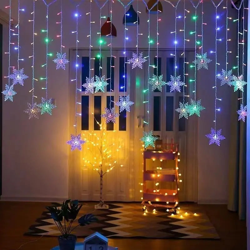Snowflake Curtain Lights