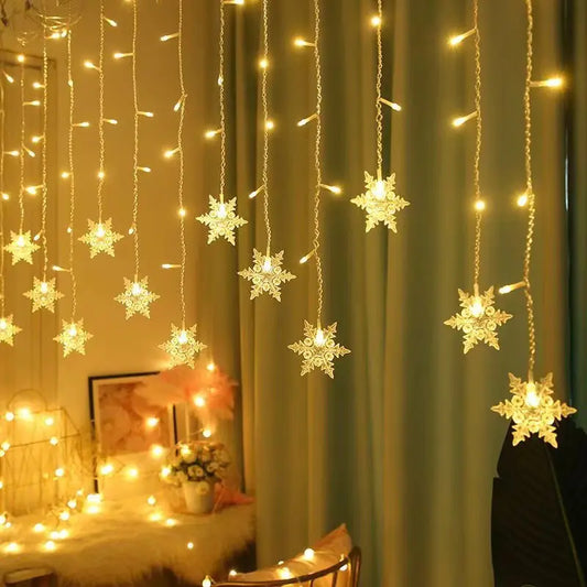 Snowflake Curtain Lights